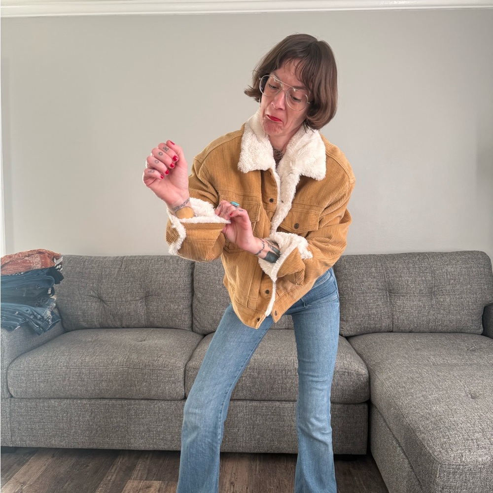 Levi's Tan Corduroy Jacket with Cream Collar